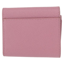 Christian Dior 30 Montaigne Compact Wallet Leather Pink Gold Auth 156710 - 0