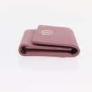 Christian Dior 30 Montaigne Compact Wallet Leather Pink Gold Auth 156710-3