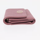 Christian Dior 30 Montaigne Compact Wallet Leather Pink Gold Auth 156710-4