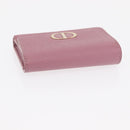 Christian Dior 30 Montaigne Compact Wallet Leather Pink Gold Auth 156710-5