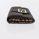 FENDI Zucchino Canvas Mamma Baguette Long Wallet PVC Brown Gold Auth 156711-4