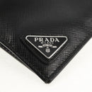 PRADA Wallet Safiano leather Black Auth 156712V-12