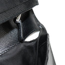 PRADA Wallet Safiano leather Black Auth 156712V-24
