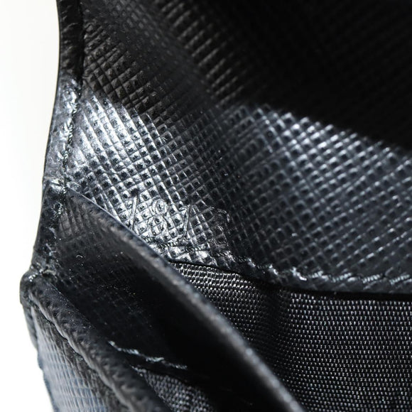 PRADA Wallet Safiano leather Black Auth 156712V