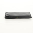 PRADA Wallet Safiano leather Black Auth 156712V-5
