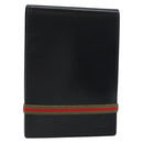 GUCCI Web Sherry Line Day Planner Cover Leather Outlet Black Auth 156713-1