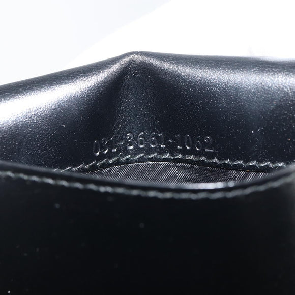 GUCCI Web Sherry Line Day Planner Cover Leather Outlet Black Auth 156713