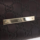 GUCCI GG Canvas Guccissima Long Wallet Leather Brown Gold 112715 Auth 156714-8