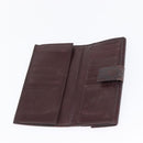 GUCCI GG Canvas Guccissima Long Wallet Leather Brown Gold 112715 Auth 156714-9