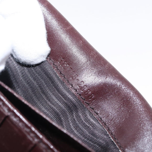 GUCCI GG Canvas Guccissima Long Wallet Leather Brown Gold 112715 Auth 156714