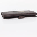 GUCCI GG Canvas Guccissima Long Wallet Leather Brown Gold 112715 Auth 156714-5