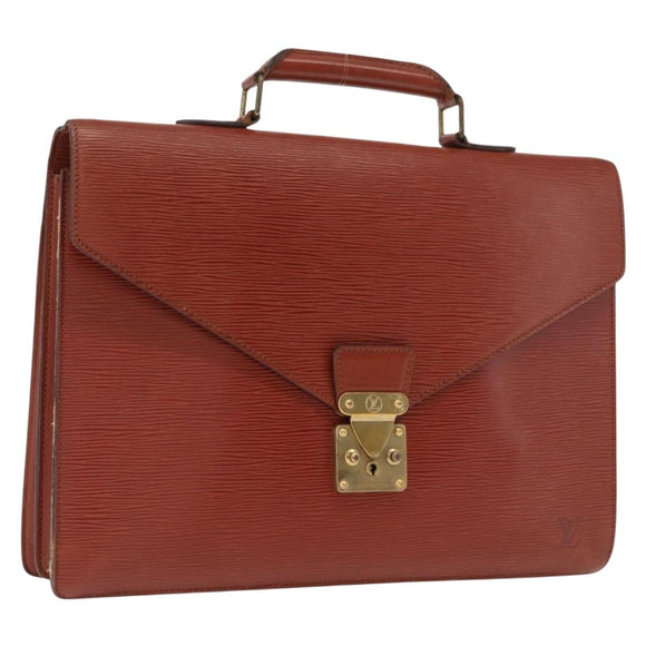 LOUIS VUITTON Epi Serviette Conseiller Briefcase Brown M54423 LV Auth 156727