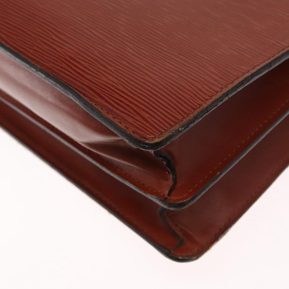 LOUIS VUITTON Epi Serviette Conseiller Briefcase Brown M54423 LV Auth 156727