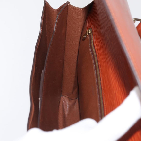 LOUIS VUITTON Epi Serviette Conseiller Briefcase Brown M54423 LV Auth 156727