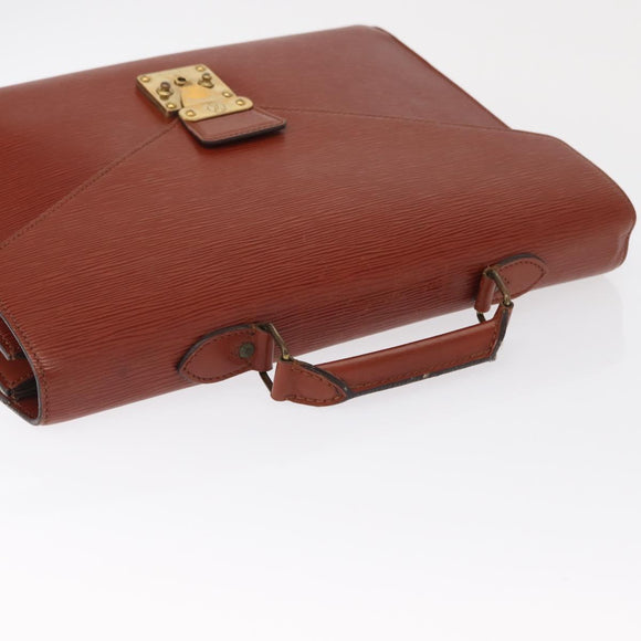 LOUIS VUITTON Epi Serviette Conseiller Briefcase Brown M54423 LV Auth 156727