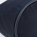 CELINE Circle Shoulder Bag Nylon Leather Navy Gold Auth 156729-15