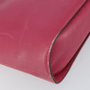 Salvatore Ferragamo Gancini Shoulder Bag Leather Pink Gold Auth 156730-11