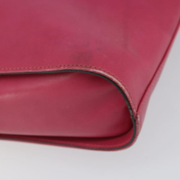 Salvatore Ferragamo Gancini Shoulder Bag Leather Pink Gold Auth 156730