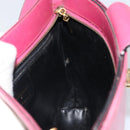 Salvatore Ferragamo Gancini Shoulder Bag Leather Pink Gold Auth 156730-18