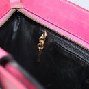 Salvatore Ferragamo Gancini Shoulder Bag Leather Pink Gold Auth 156730-20