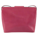 Salvatore Ferragamo Gancini Shoulder Bag Leather Pink Gold Auth 156730-3