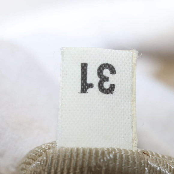 PRADA Tote Bag Nylon Leather Beige Silver Auth 156731