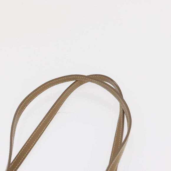 PRADA Tote Bag Nylon Leather Beige Silver Auth 156731