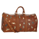 LOUIS VUITTON Catgram Keepall Bandouliere 55 Bag Leather M52951 LV Auth 156736SM-1