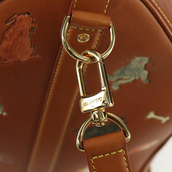 LOUIS VUITTON Catgram Keepall Bandouliere 55 Bag Leather M52951 LV Auth 156736SM