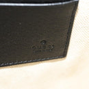 GUCCI GG Marmont Clutch Bag Leather Black 475317 Auth 156740V-15