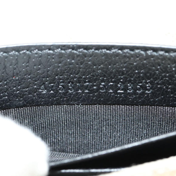 GUCCI GG Marmont Clutch Bag Leather Black 475317 Auth 156740V