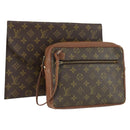 LOUIS VUITTON Monogram Clutch Bag 2 Set LV Auth 156741-1