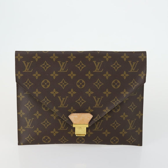LOUIS VUITTON Monogram Clutch Bag 2 Set LV Auth 156741