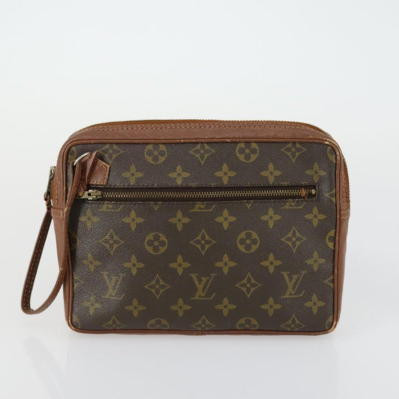 LOUIS VUITTON Monogram Clutch Bag 2 Set LV Auth 156741