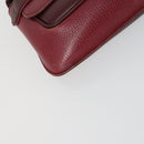 CARTIER Clutch Bag Leather 2 Set Bordeaux Auth 156742-14