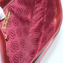 CARTIER Clutch Bag Leather 2 Set Bordeaux Auth 156742-15