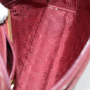 CARTIER Clutch Bag Leather 2 Set Bordeaux Auth 156742-8