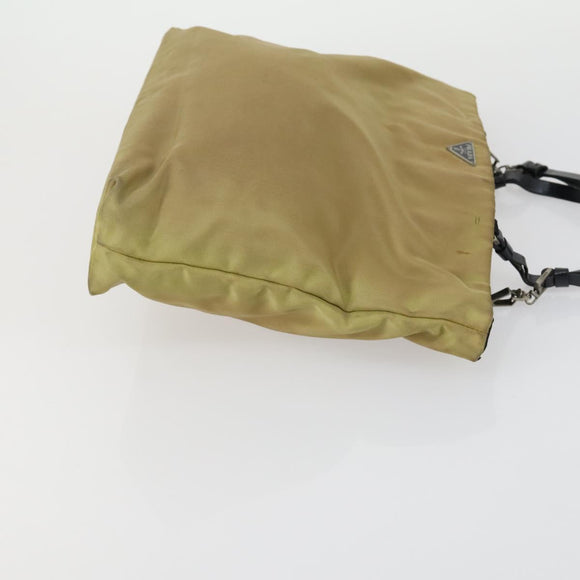 PRADA Shoulder Bag Nylon 4 Set Beige Khaki Auth 156743
