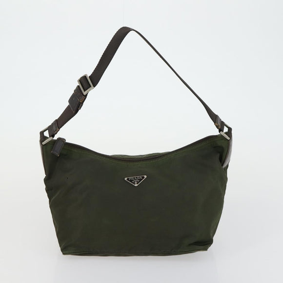 PRADA Shoulder Bag Nylon 4 Set Beige Khaki Auth 156743