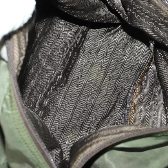 PRADA Shoulder Bag Nylon 4 Set Beige Khaki Auth 156743