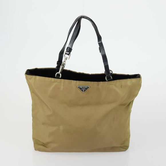 PRADA Shoulder Bag Nylon 4 Set Beige Khaki Auth 156743