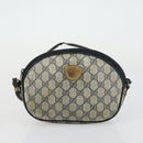 GUCCI GG Supreme Web Sherry Line Shoulder Bag PVC 3 Set Beige Gold Auth 156744-10