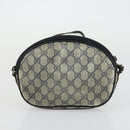 GUCCI GG Supreme Web Sherry Line Shoulder Bag PVC 3 Set Beige Gold Auth 156744-11