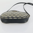 GUCCI GG Supreme Web Sherry Line Shoulder Bag PVC 3 Set Beige Gold Auth 156744-15
