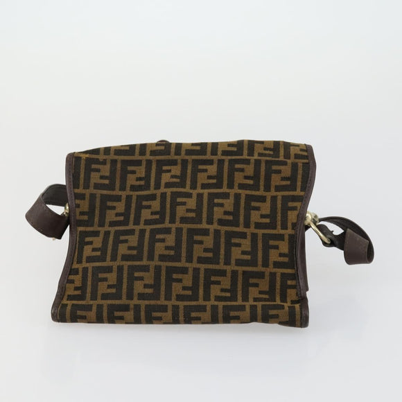 GIVENCHY Fendi Saint Laurent Zucca Canvas Bag PVC 3 Set Brown Black Auth 156745