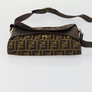GIVENCHY Fendi Saint Laurent Zucca Canvas Bag PVC 3 Set Brown Black Auth 156745-16