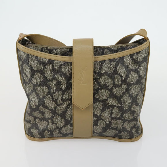 GIVENCHY Fendi Saint Laurent Zucca Canvas Bag PVC 3 Set Brown Black Auth 156745