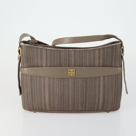 GIVENCHY Fendi Saint Laurent Zucca Canvas Bag PVC 3 Set Brown Black Auth 156745