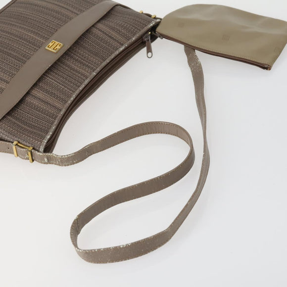 GIVENCHY Fendi Saint Laurent Zucca Canvas Bag PVC 3 Set Brown Black Auth 156745