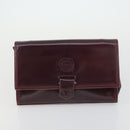 GUCCI GG Supreme Clutch Bag PVC Leather 4 Set Beige Black Auth 156746-14